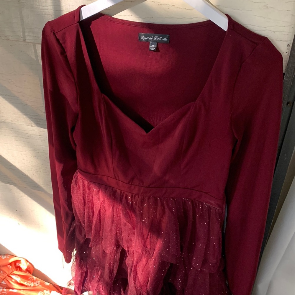 Maroon Holiday/Party Dress